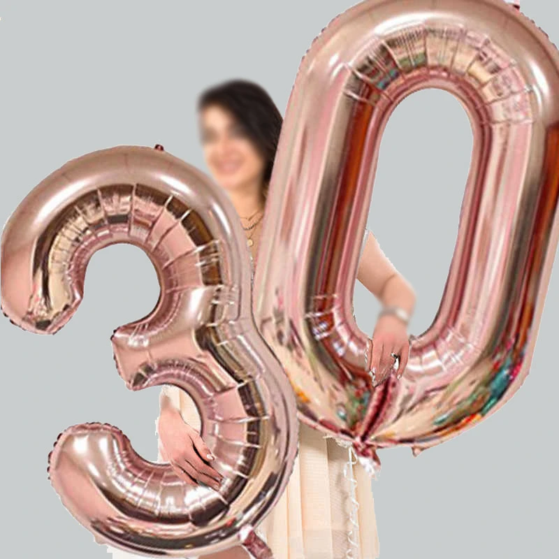 32 40 Inch Number Balloons Foil Ballon Wedding Party Birthday Decor Baby Shower