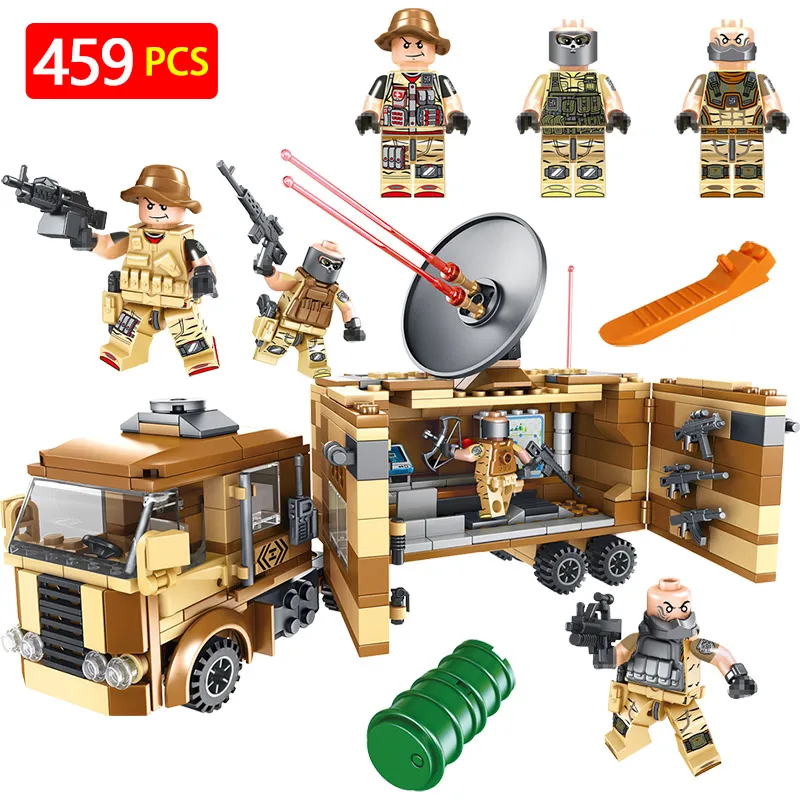 

Military Series Blocks Set LegoINGLYS Technic War Communication Vehicle Modle Mini Action Figures Bricks Enlightening Toys