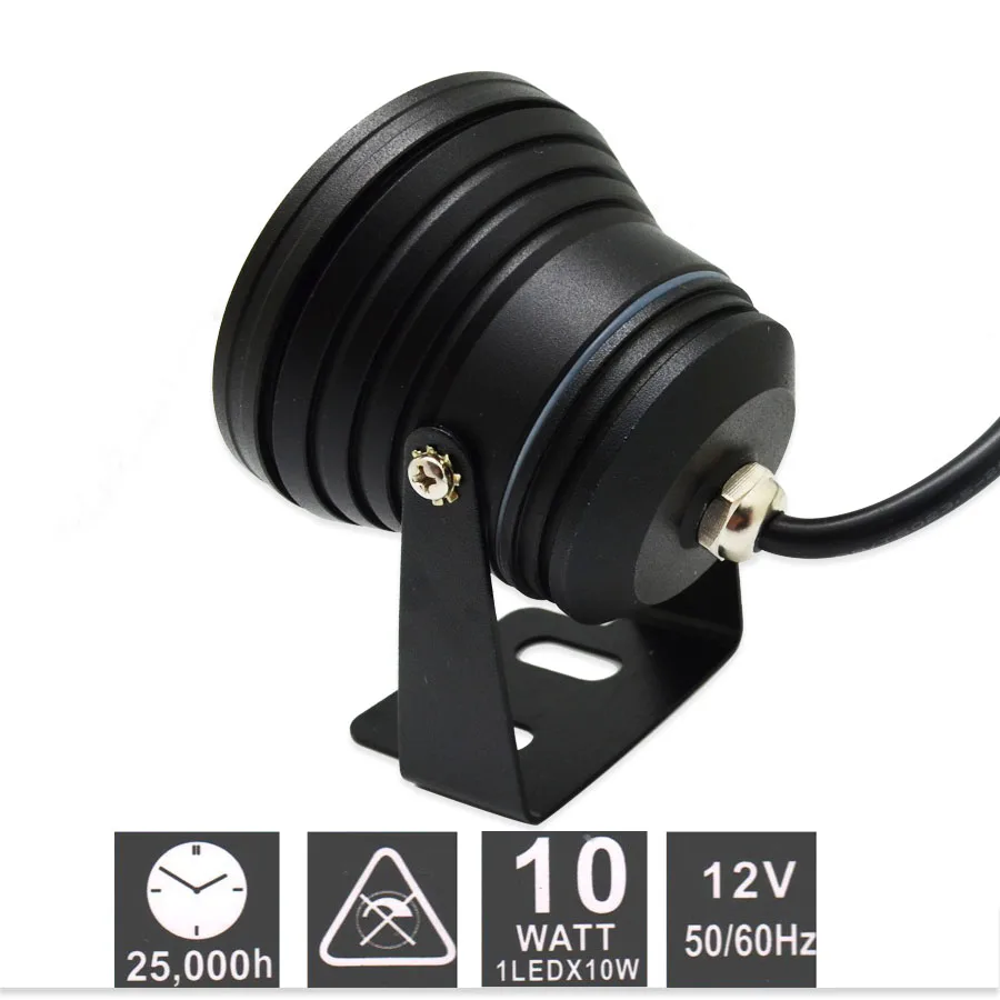 DC12V 10 W RGB llevó la luz subacuática impermeable IP68 Piscina luz LED acuario tanque de peces Piscina fuente Piscina LED
