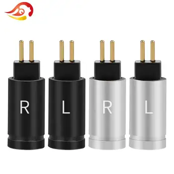 

QYFANG 1 Pair 0.78mm Black Earphone Pins Headset Plug For UM3X W4R UE11 UE18 Wire Connector Audio Jack Frosted Shell Adapter