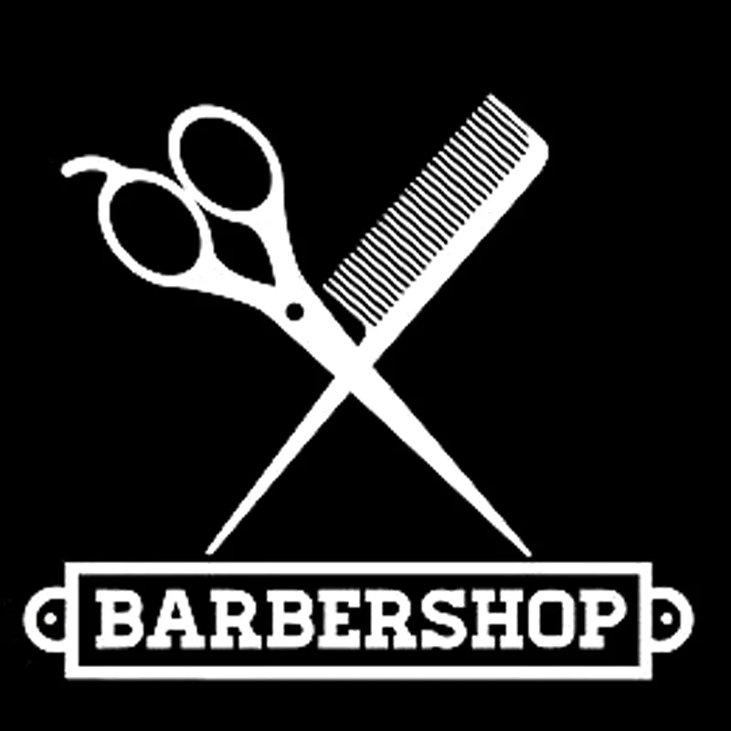 YJZT 14 9 см * 13 интересные виниловые ножницы с логотипом Barbershop мотоциклетная