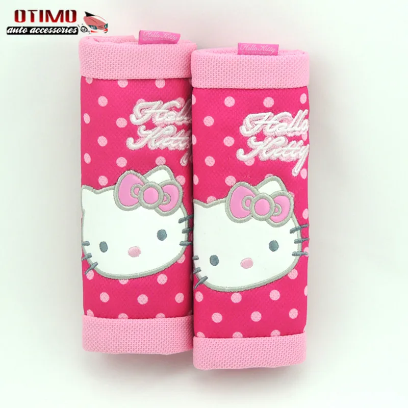 New Lovely Hello Kitty Car Seat Safety Belt Cover Auto Car Hellokitty