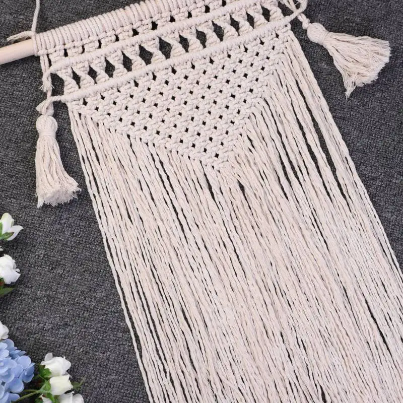Handwoven хлопковой нитью Craft Уникальные украшения дома поставки чешские ручной кисточкой гобелен веревки гобелен