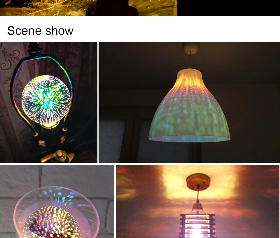 E27 LED Edison Bulb 220V 110V ST64 G95 Holiday Christmas Decoration Bar Silver Lamp Glass Bombilla Wedding Ampoule Retro Vintage 06