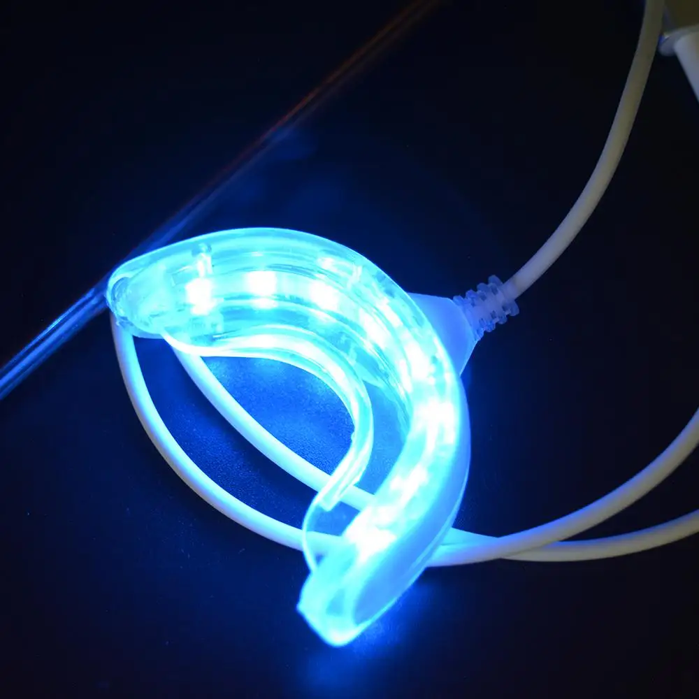 Портативный отбеливания зубов устройство с 16 светодиодов синий огни 3 порта USB кабеля отбелить Уход за полостью рта стоматологический инструмент bfwy