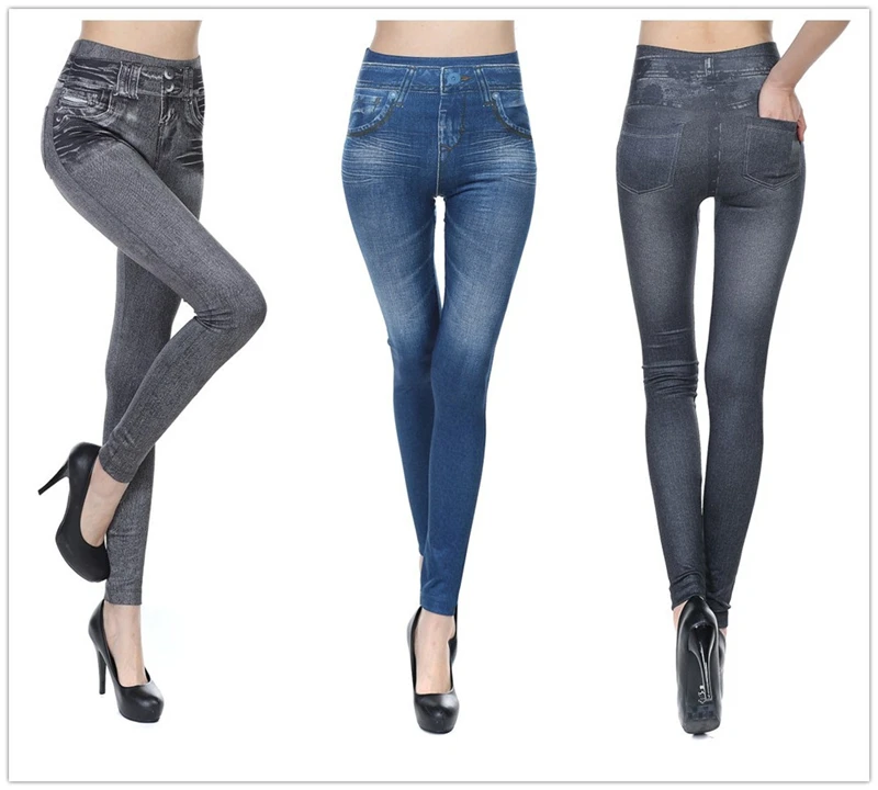 Сексуальные джинсы с эффектом пуш-ап размера плюс, леггинсы для женщин, джинсовые узкие брюки, обтягивающие леггинсы для фитнеса, леггинсы с двумя реальными карманами