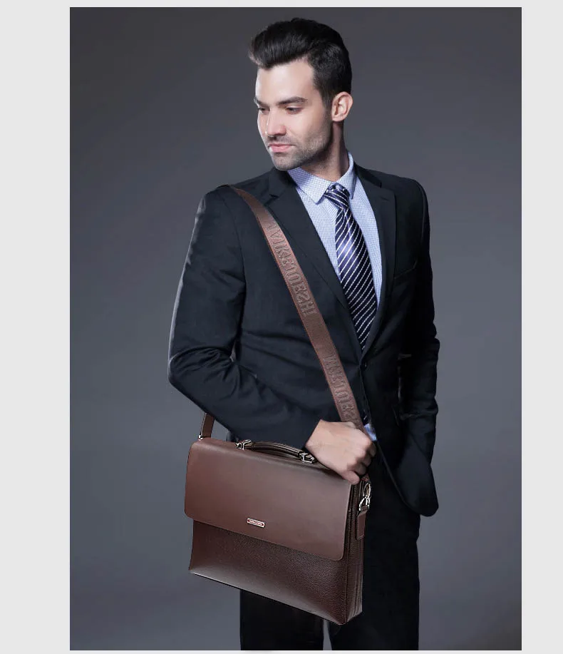 Деловой мужской портфель сумка из искусственной кожи сумки на плечо сумка для ноутбука офисная Высококачественная известный бренд дизайн