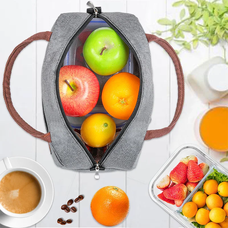 Миниатюрная Модная Портативная сумка-холодильник для ланча, сумка для еды, пикника, ланч-бокса для мужчин, женщин, детей, термоизолированные дорожные сумки-тоут для еды