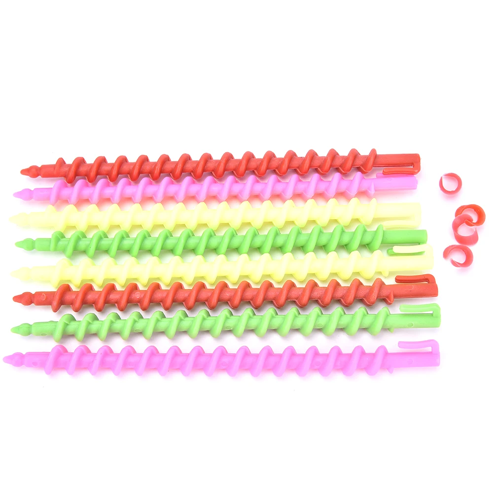 

23PCS Plastic Styling Hair Rollers Curler Magic Spiral Perm Rod Bars Baber Rotating Screw Salon Hairdressing Tools