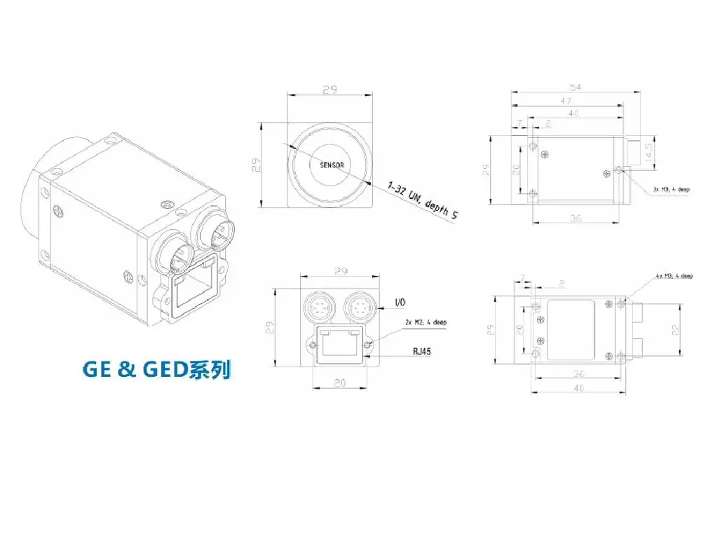 USB2.0 промышленная камера 1/" 1.22MP 1280X960@ 38FPS Роллинг затвор Bayer поддержка Halcon OPENCV VisionPro и многое другое - Цвет: MV-UBS130RC-T