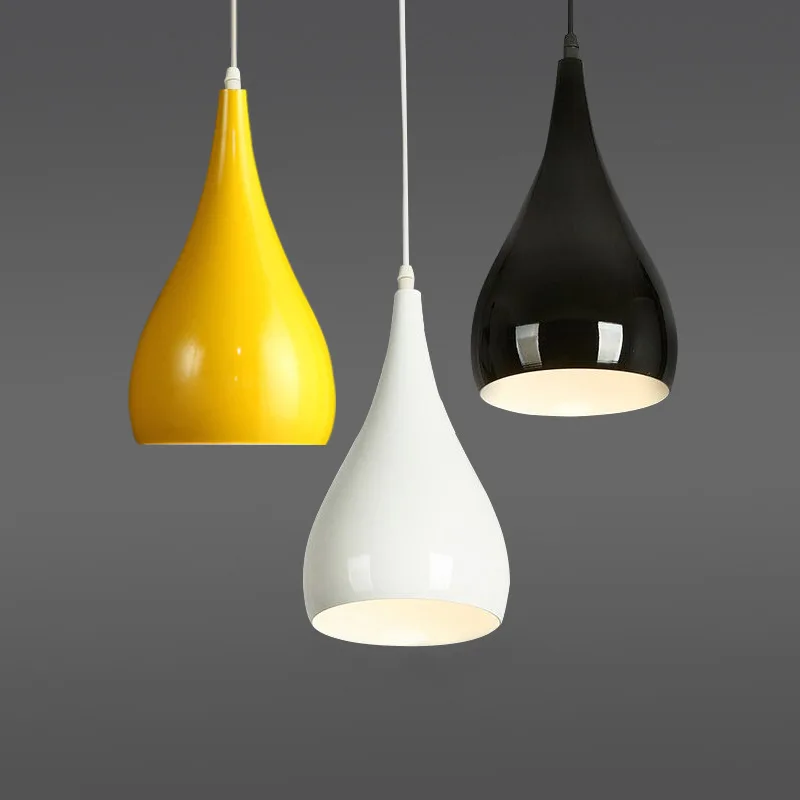 Minimalist Office Pendant Light White Black Yellow Drop Lights Modern Hanging Pendant Lamp Contemporary Restaurant Lighting Fixture Pendant Lights for Home (6)