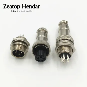 

50 Set GX-12 5 Pin XLR Male+Female 12mm Audio Cable Adapter Chassis Mount Aviation Connector High Quality