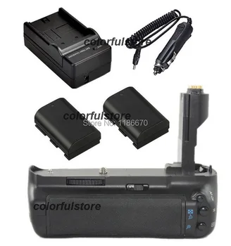 

Vertical Shutter Battery Hand Handle Grip Holder Pack For Canon EOS 7D DSLR Camera as BG-E7 BGE7+2 x LP-E6+Battery / Car Charger