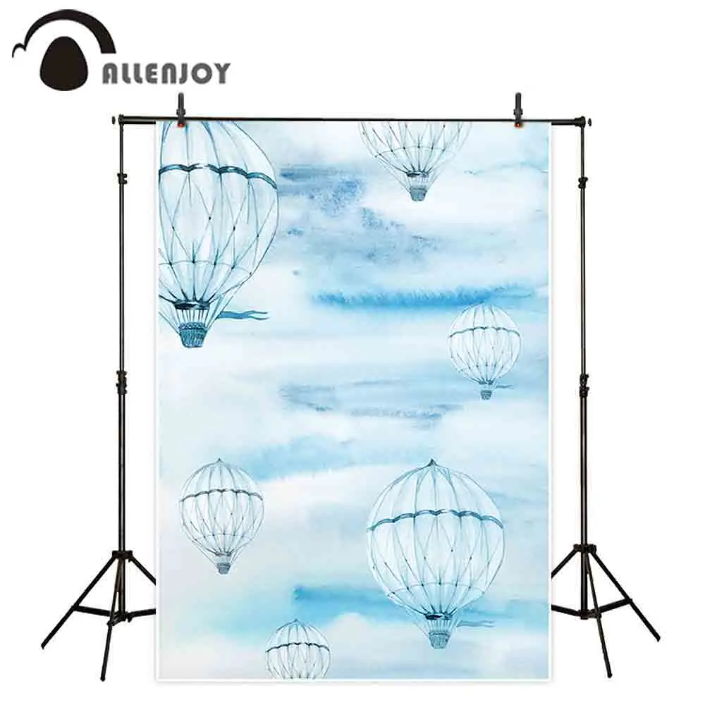 Allenjoy фон для фотосъемки акварель синий воздушный шар Пастельное небо фотостудия