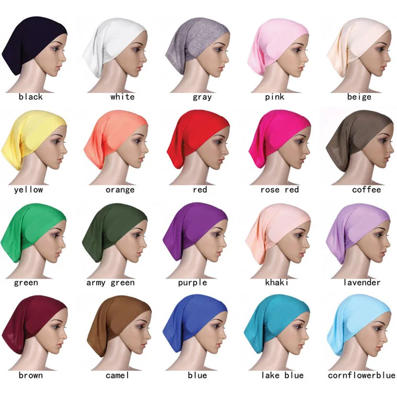 

(20 pieces/lot) muslim tube underscarf,inner caps,islamic underscarf hats,can choose colors tc301