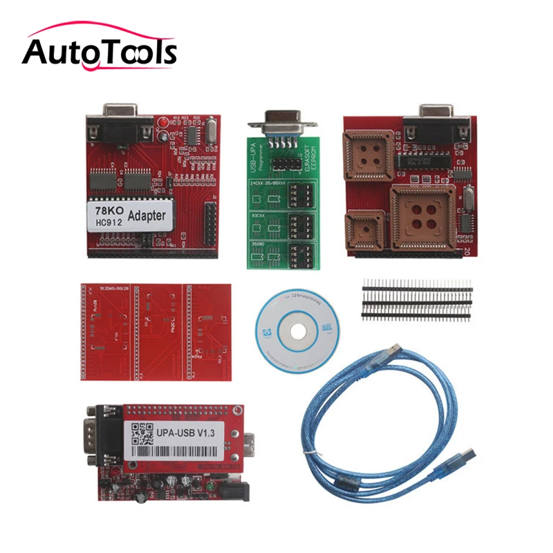 

DHL Free UUSP UPA USB Serial Programmer Full Package V1.3 Red Broad with full adaptors ECU chip tunning