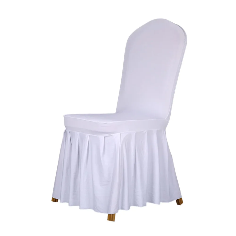 Stretch Spandex Chair Covers for Weddings Pleated Long Back Chair Cover