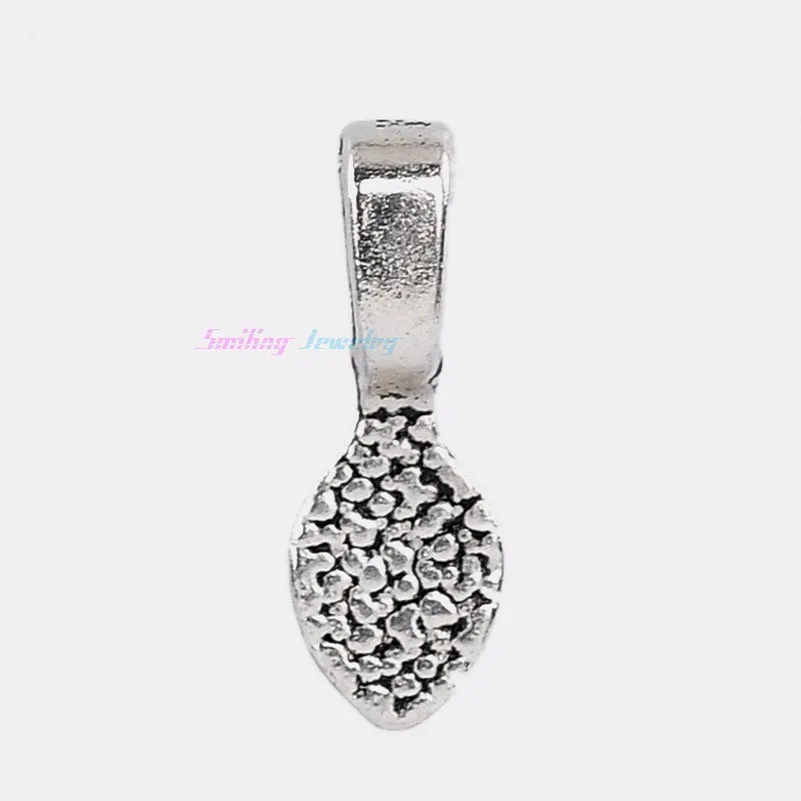 Hot-2x50PCs-Silver-Tone-Glue-on-Bail-Leaf-Tags-16x5mm-5-8-x2-8-Over-100
