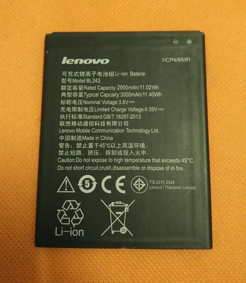 Оригинальный аккумулятор 3000 мАч для Lenovo K3 Note K50 t5 MTK6752 Octa Core 4G FDD LTE 5 &quotFHD|3000mah