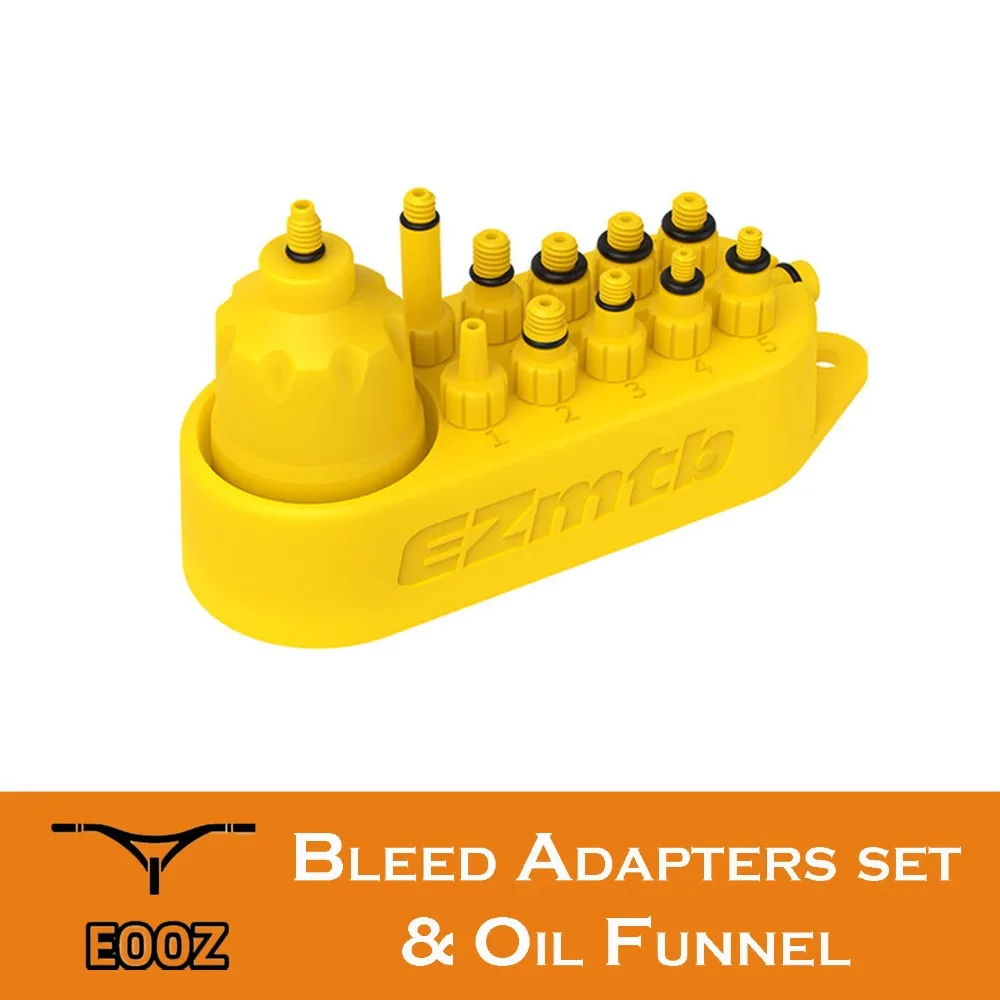 

EZMTB Universal Bicycle Hydraulic Disc Brake Bleed Adapters set (10 in 1) Include Oil Funnel