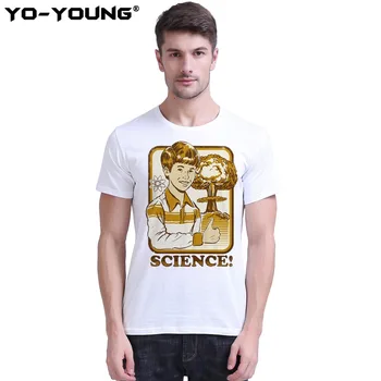 

Men Casual Summer T-Shirts Science is Great Student Textbook Cover Funny Design Digital Printing 100% 180 gsm Combed Cotton