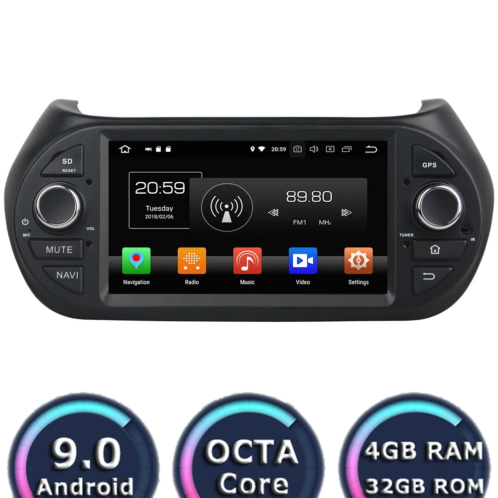 

Roadlover Android 9.0 Car DVD Player For Fiat Fiorino Citroen Nemo Peugeot Bipper 2008-2015 Stereo GPS Navigation Automagnitol