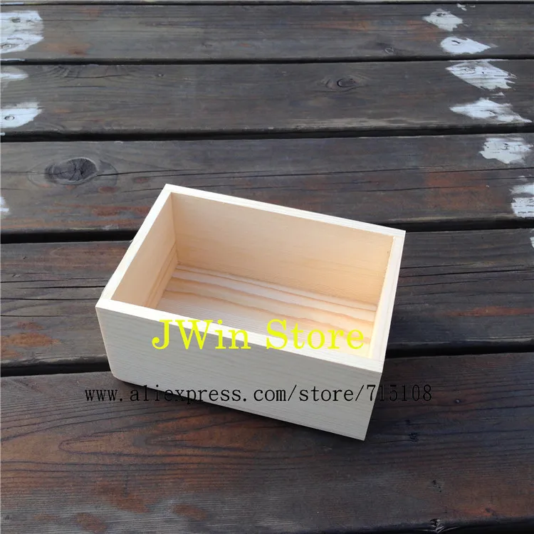 Натуральная деревянная цветная твердая деревянная коробка Zakka маленький размер для ювелирных изделий и мелочей коробка для хранения без логотипа 15*11*7 см