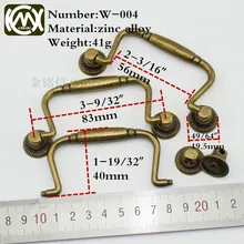 10pc 40*83mm Spot sales zinc alloy furniture hardware,cabinet hardware and kitchen accessories of handle,green bronze handles