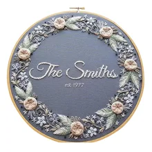 DIY 3D bordado de impresión de punto de cruz Kit de costura principiante práctica con aro artesanal regalo hogar decoración pintura de la pared(China)