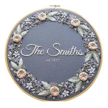 

DIY 3D Embroidery Print Cross Stitch Kit Needlework Beginner Practice with Hoop Handmade Craft Gift Home Decor Wall Painting