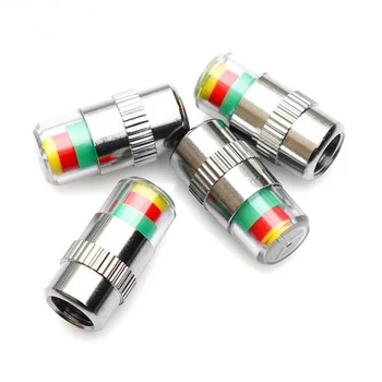 

4Pcs/Lot 2.4Bar 32PSI Universality Air Warning Alert Tire Valve Pressure Sensor Monitor Light Cap Indicator For Car Tire Caps