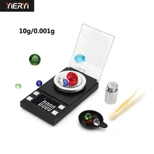 Yieryi balance électronique LCD balance numérique 0.001g précision médecine bijoux Karat échelle 10g / 20g / 50g / 100g balance de poche