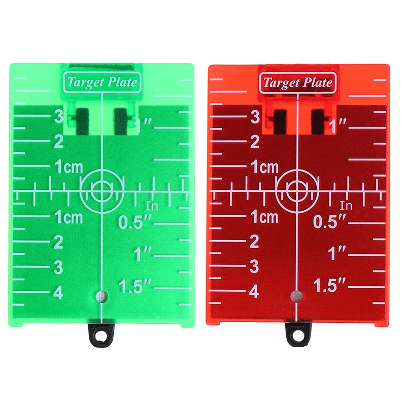 1PCS inch/cm Laser Target Card Plate For Green/Red Laser Level 11.5cmx7.4cm Suitable For Line Lasers