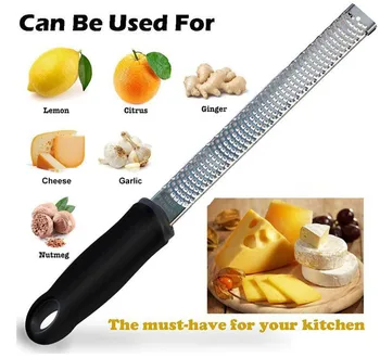 

( 1 Pack ) Citrus Lemon Zester Cheese Grater Chocolate Fruit Stainless Steel Blade Cheese Grater Tools Kitchen Household Tool
