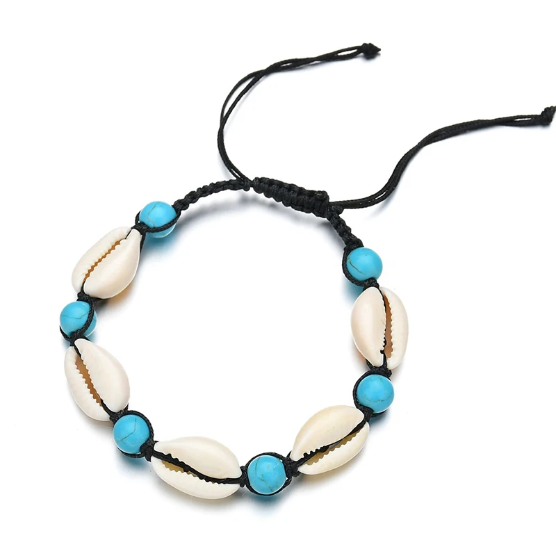 

XIAOJINGLING Faashion Vintage Seashells Anklets Women Bohemian Beach Rope Ankle Bracelet Summer Seaside Simple Jewelry Accessary
