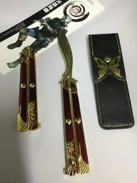 

wholesale anime game GINTAMA Cross Fire Hero alliance LOL WOW flail knife blade weapons key chain Anime Model Toy