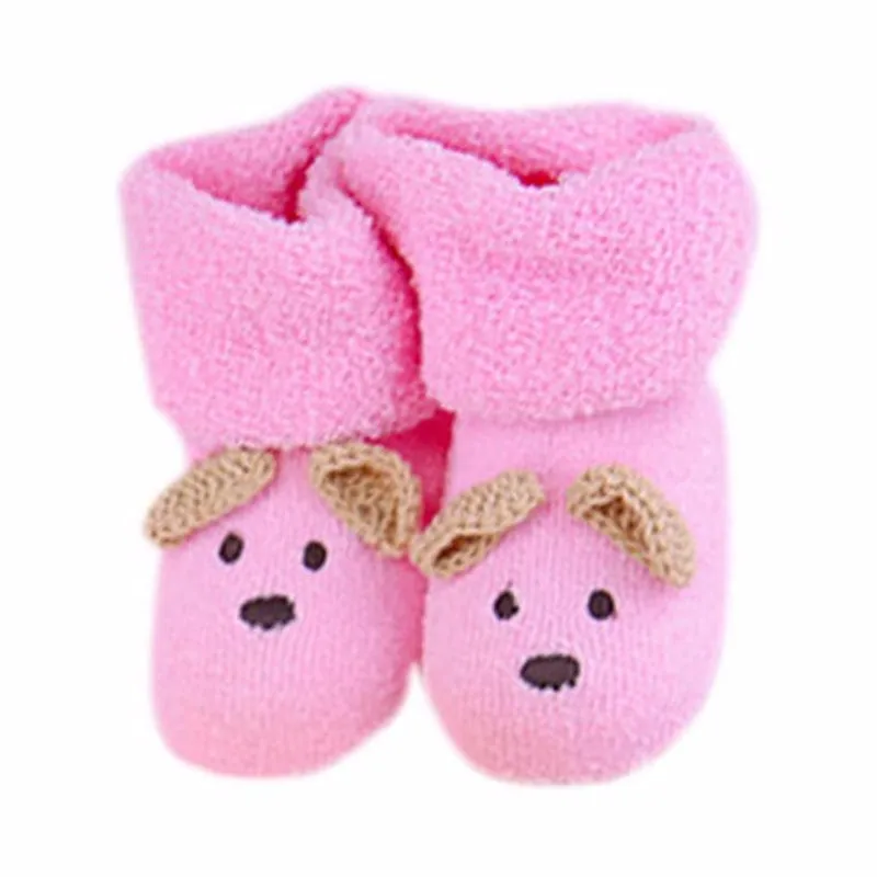 Теплые носки унисекс для новорожденных мальчиков и девочек с изображением медведя; носки для малышей; Sapatos