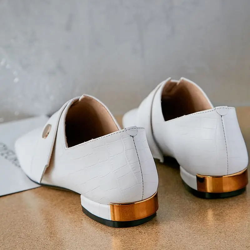 ALLBITEFO/высокого качества натуральная кожа с квадратным носком офисная Дамская обувь Обувь на высоком каблуке вечерние женская обувь удобная женская обувь - Цвет: as picture