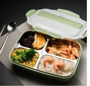 

Stainless steel lunch box insulation lunch case children students anti-scalding with cover