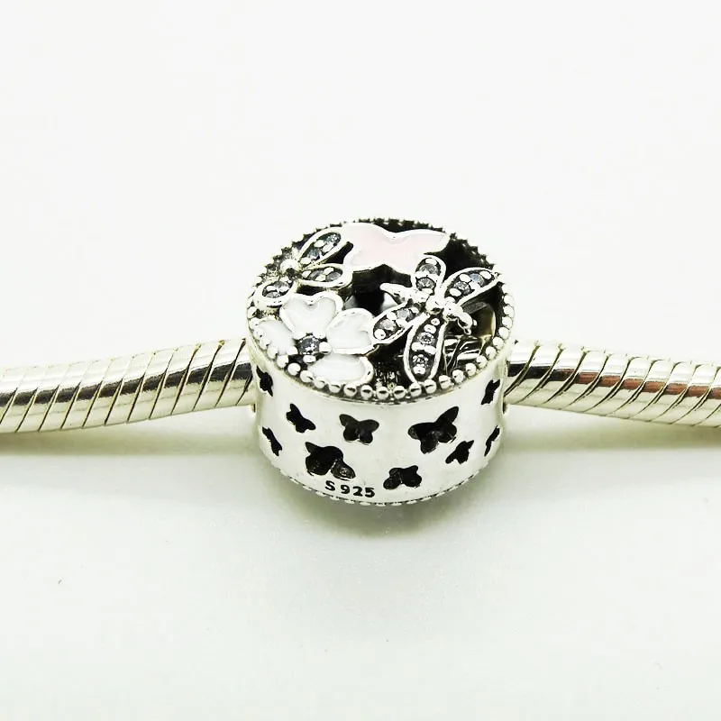 2016 Spring Jewelry Beads Fits Pandora Bracelet Dragonfly&Butterfly Beads For Jewelry Making 925 Sterling Silver Charms Jewelry (1)