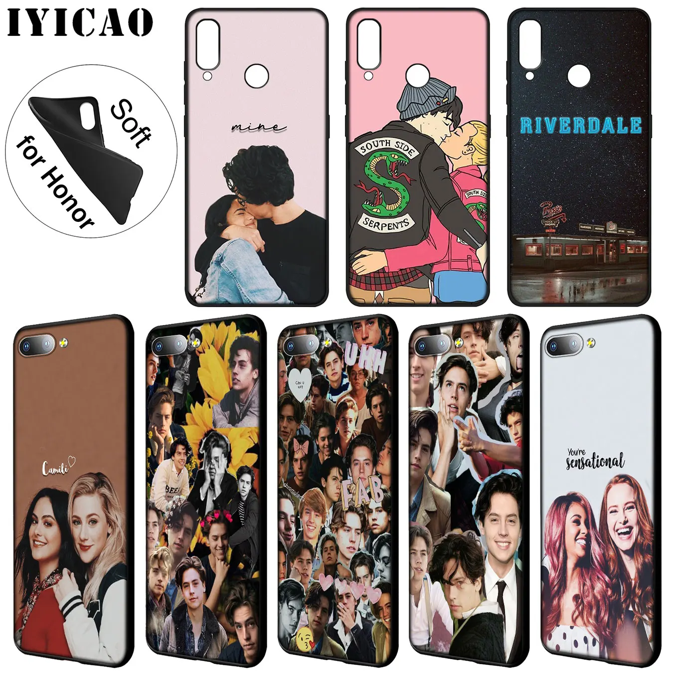 

IYICAO riverdale choni Soft Silicone Phone Case for Huawei Y9 Y7 Y6 Prime 2019 Cover Honor 20 8C 8X 8 9 9X 10 Lite 7C 7X 7A Pro