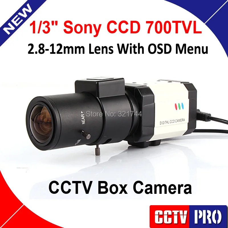 Mini HD 1/3 Sony Effio-E CCD 700TVL D-WDR Bullet 2.8-12mm Lens Reduction CCTV Box Security Camera For 960H CCTV DVR