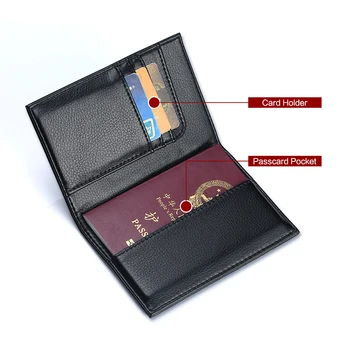 

BISI GORO Fashion red Travel protege passport cover PU Leather credit card holder man women minimalist Ticket Pouch card wallet