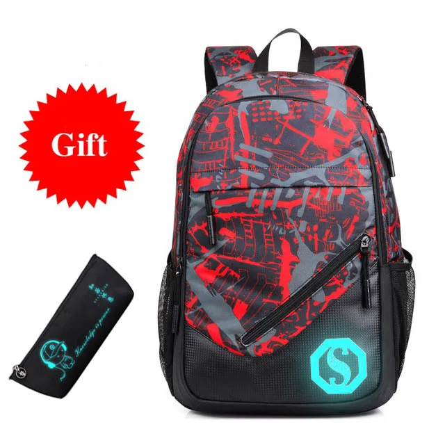 Модный рюкзак школьный для ноутбука рюкзак книжная сумка с цветными знаками 2/3 комплектов основной Средний школьный рюкзак для мальчиков и девочек - Цвет: style 3