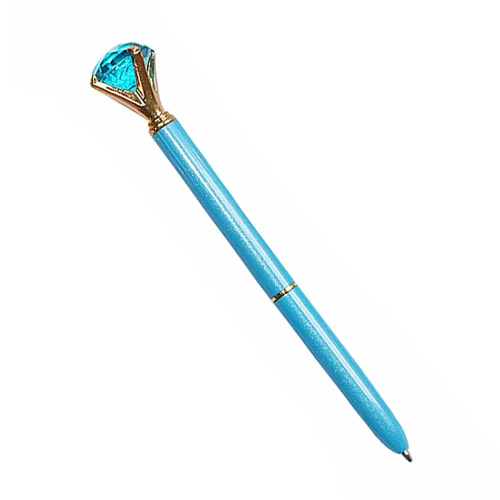 22 Стиля Металлическая Алмазная Хрустальная шариковая ручка черный/синий заправки 0,7 мм студенческие принадлежности письма канцелярские принадлежности - Цвет: Sky blue