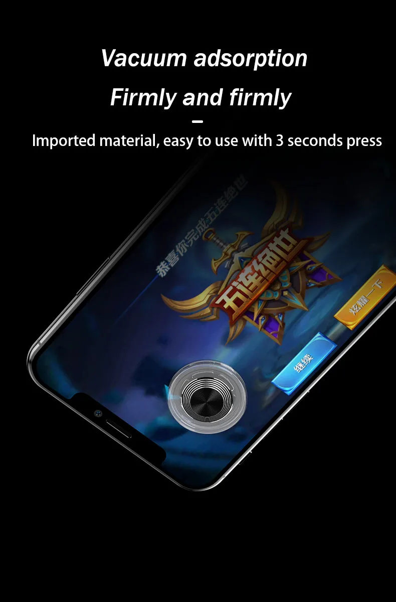 Okrągły joystick gry dla telefonu komórkowego Rocker tablet Android iPhone metalowy przycisk kontroler Easy Chicken kolacja z przyssawki -