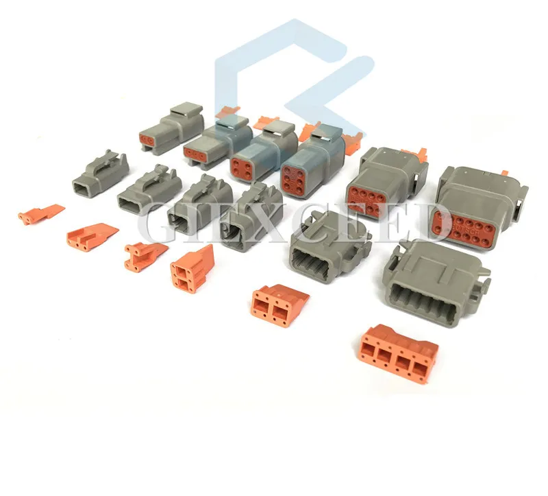 

Deutsch DTM 2-12P DTM06-2/3/4/6/8/12S DTM04-2/3/4/6/8/12P 20-24awg Waterproof Connector Automotive Sealed Plug With Pins