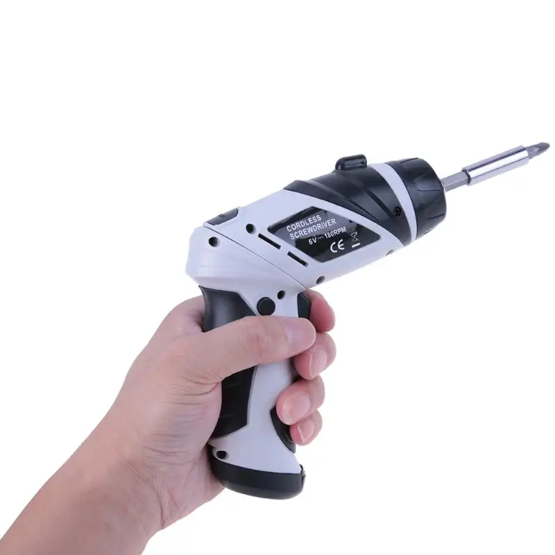 

6V Cordless Drill Wireless Electric Screwdriver 3.5NM Electric Battery Operated Household Tools Set With Screw Head Screwdriver