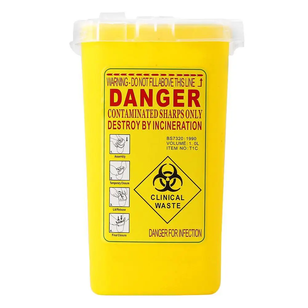 

Storage box Tattoo Needle Tip Danger Biohazard Gathering Barrel Garbage Bucket Container Cosmetic Box Storage case plastic box