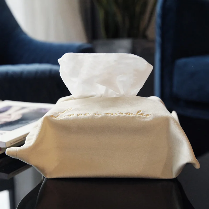 Soffe высокое качество полотенце салфетка коробка ткани вышивка бархат тканевый набор машина бумажная коробка для извлечения бытовой ткани принять коробку - Цвет: ZJT -13